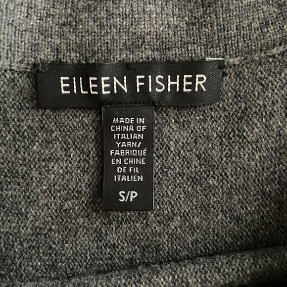 Eileen Fisher Wool Oversized Sweater Gray S - Picture 11 of 12